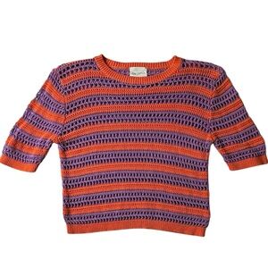Orange and Purple Striped Sweater